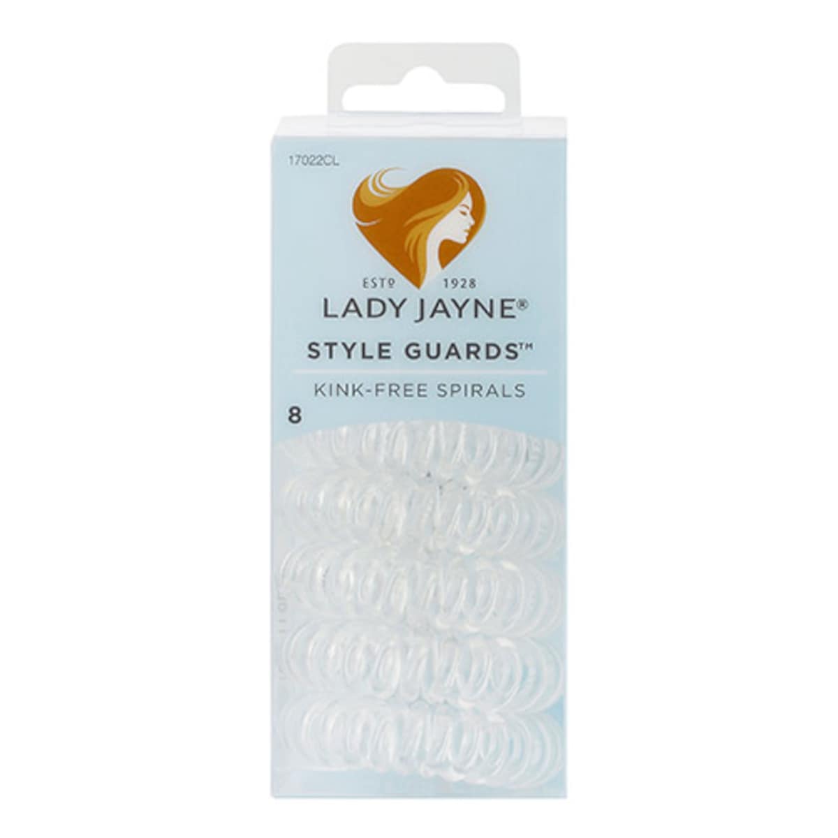 Lady Jayne Style Guards Kink Free Spirals Clear 8 Pack