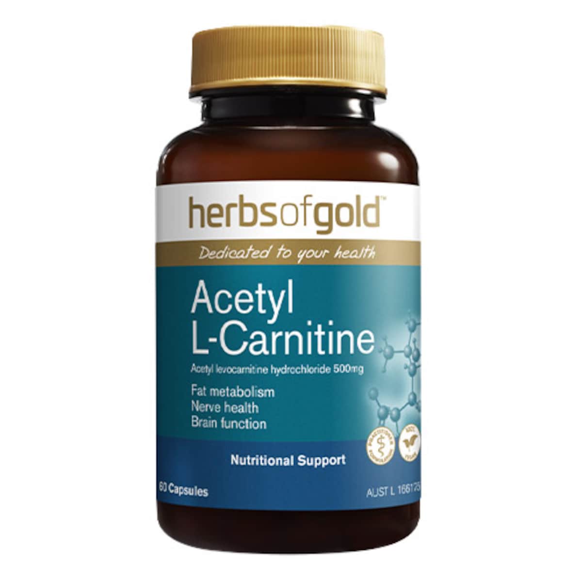 Herbs of Gold Acetyl L-Carnitine 60 Capsules Australia