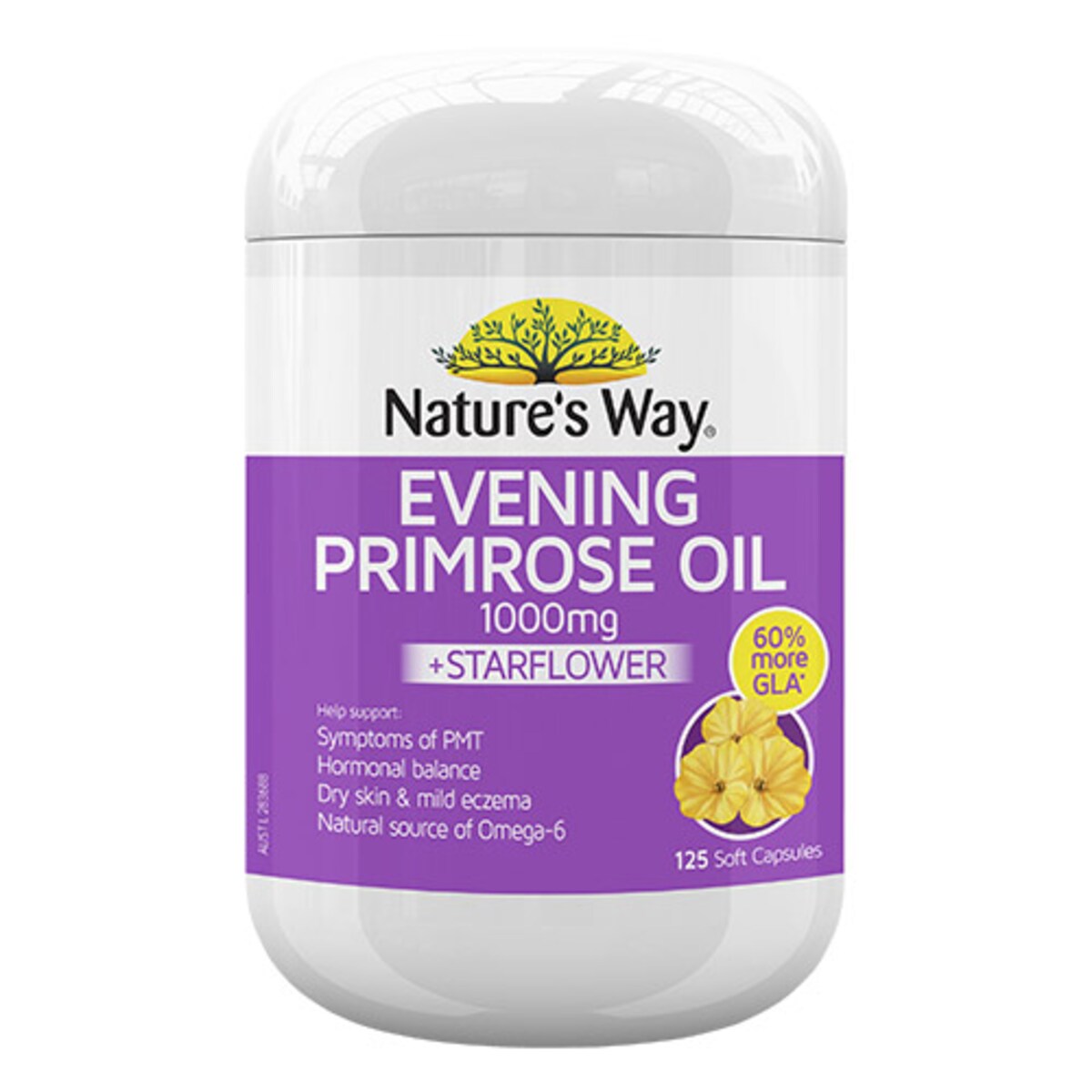 Natures Way Evening Primrose Oil + Starflower Oil 125 Capsules