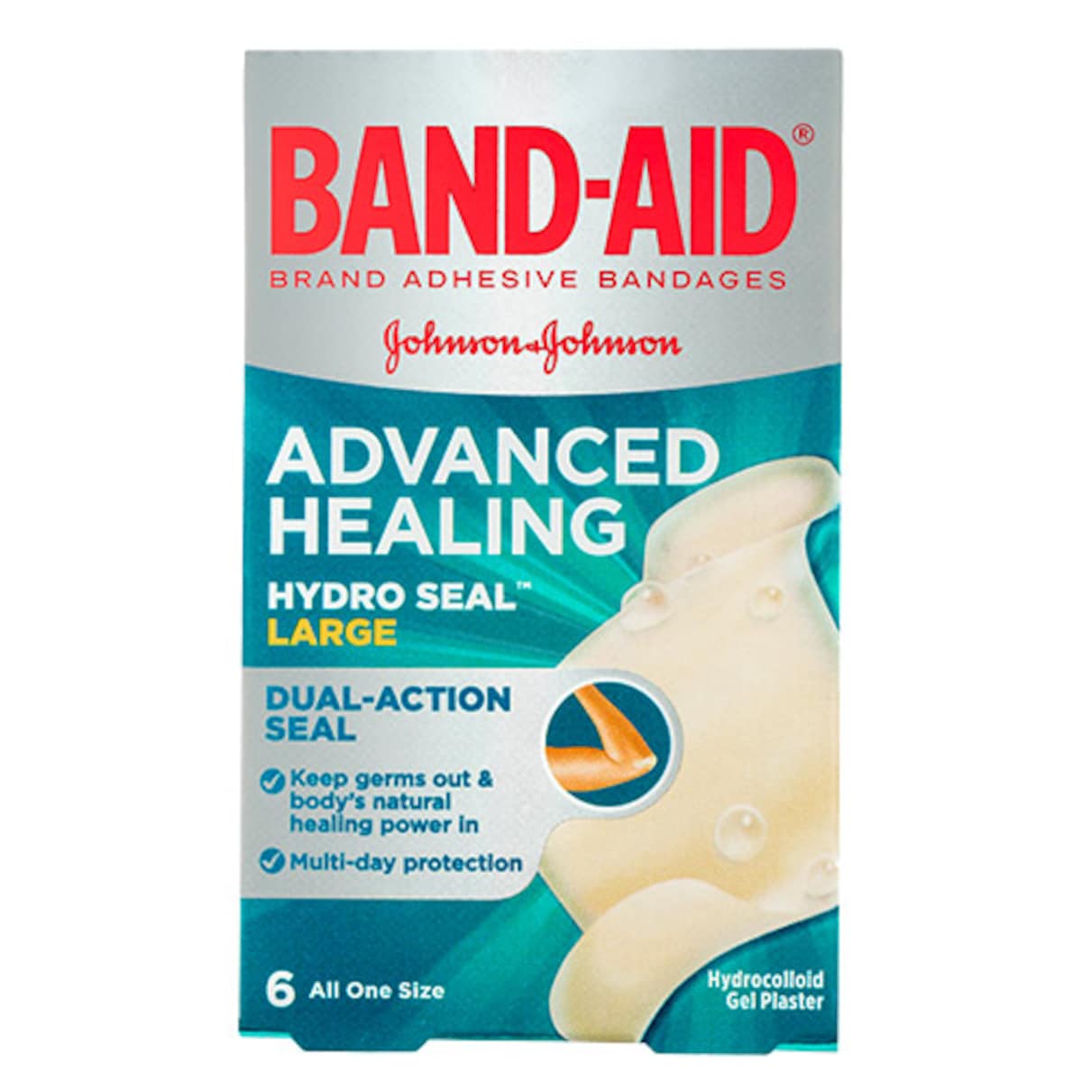 Band-Aid Advanced Hydro Seal Large 6 Gel Plasters