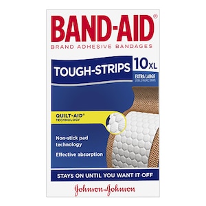 Band-Aid Tough Strips Extra Large 10 Fabric Strips