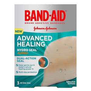 Band-Aid Advanced Hydro Seal Jumbo 3 Gel Plasters