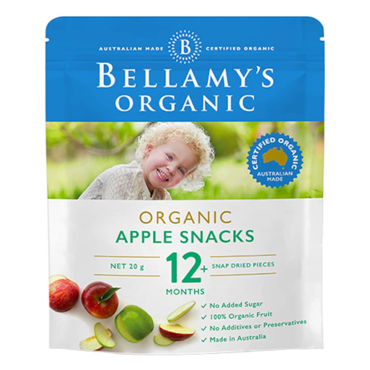Bellamys Organic Apple Snacks 20g