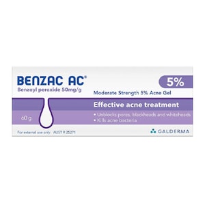 Benzac AC Moderate Strength 5.0% Acne Gel 60g