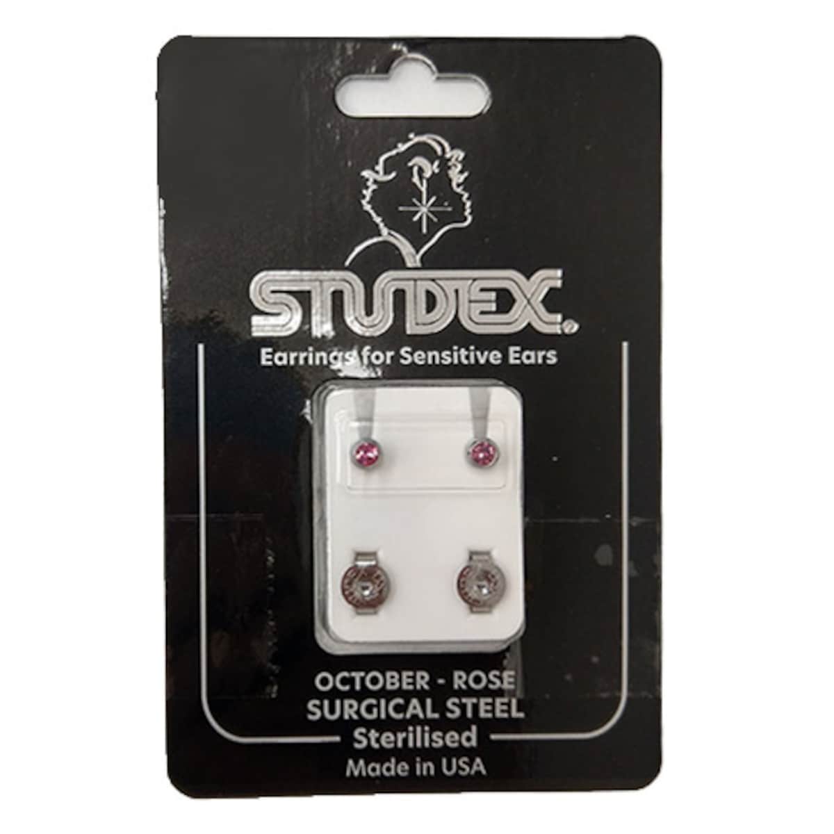 Studex Regular Birthstone October Silver Stud Earring 1 Pair