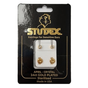Studex Regular Birthstone April Gold Stud Earring 1 Pair