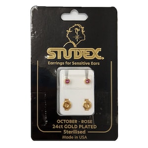 Studex Regular Birthstone October Gold Stud Earring 1 Pair