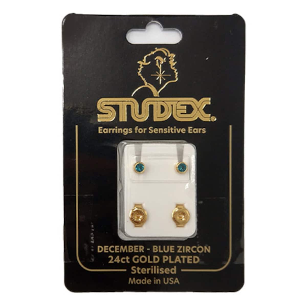 Studex Regular Birthstone December Gold Stud Earring 1 Pair