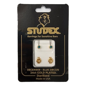 Studex Regular Birthstone December Gold Stud Earring 1 Pair