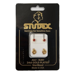 Studex Regular Birthstone July Gold Stud Earring 1 Pair