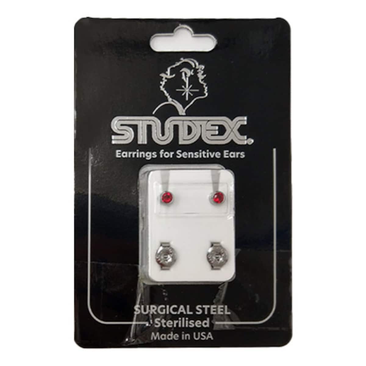Studex Regular Birthstone July Silver Stud Earring 1 Pair