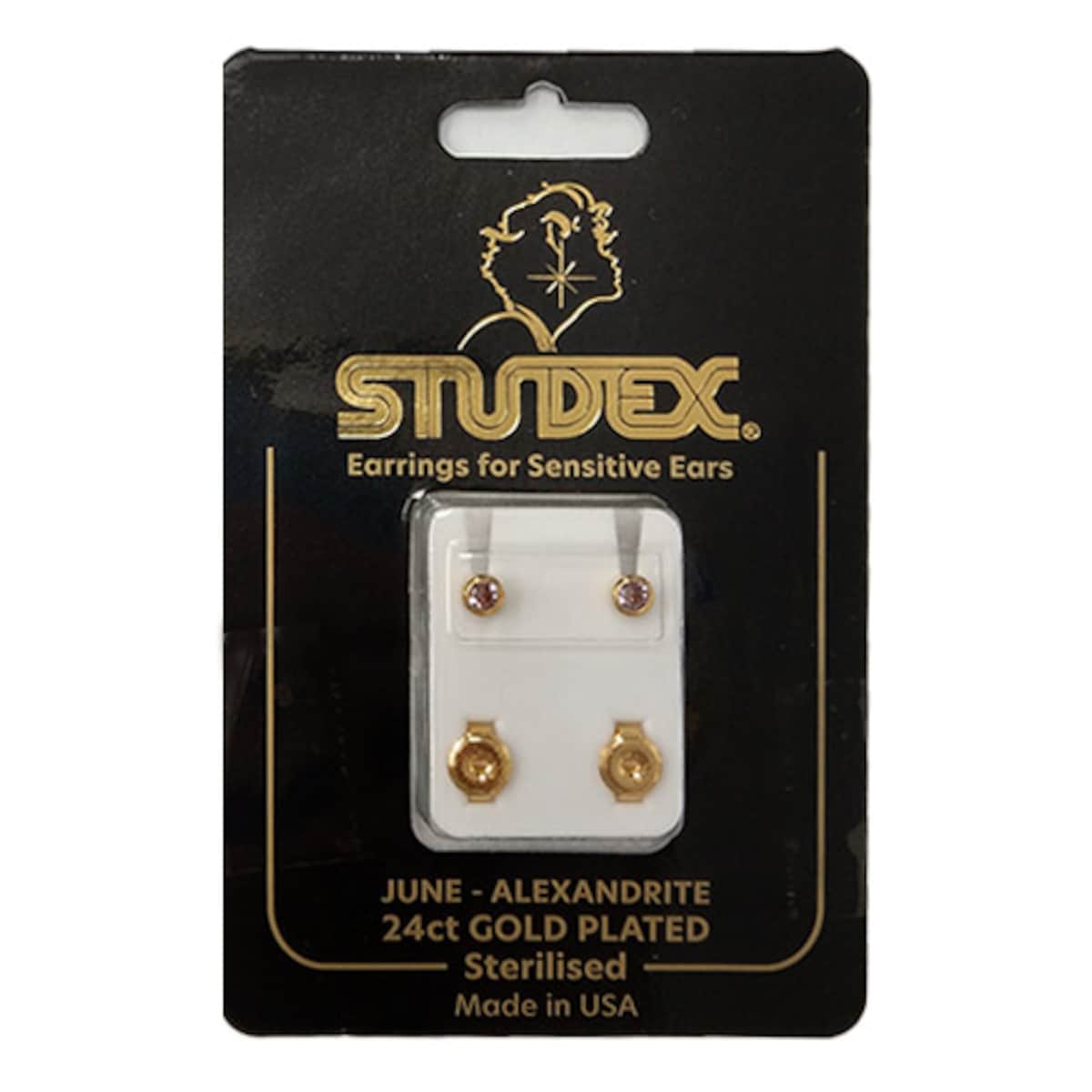Studex Regular Birthstone June Gold Stud Earring 1 Pair