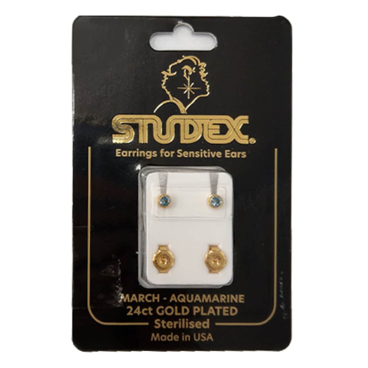 Studex Regular Birthstone March Gold Stud Earring 1 Pair