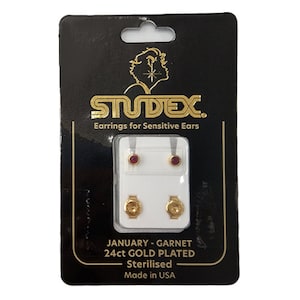 Studex Regular Birthstone January Gold Stud Earring 1 Pair