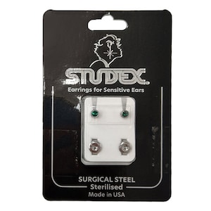 Studex Regular Birthstone May Silver Stud Earring 1 Pair