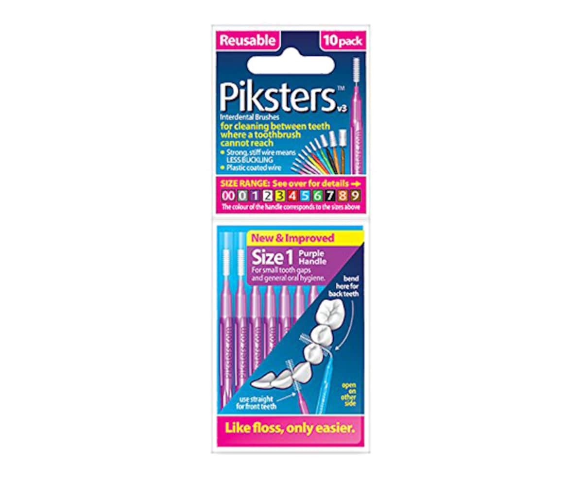 Piksters Interdental Brushes Size 1 Purple 10 Brushes