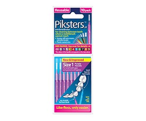 Piksters Interdental Brushes Size 1 Purple 10 Brushes