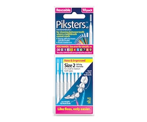 Piksters Interdental Brushes Size 2 White 10 Pack