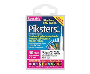 Piksters Interdental Brushes Size 2 White 40 Pack