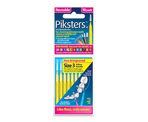 Piksters Interdental Brushes Size 3 Yellow 10 Pack