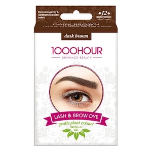 1000 Hour Plant Extract Eyelash & Brow Dye Kit Dark Brown