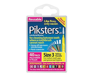 Piksters Interdental Brushes Size 3 Yellow 40 Pack