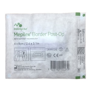Mepilex Border Post-Op Wound Dressing 496100 6cm x 8cm Single