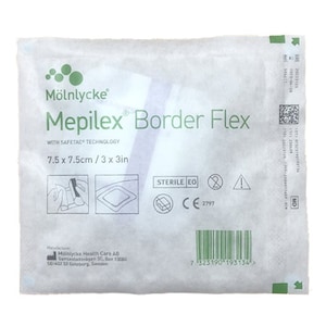 Mepilex Border Flex Wound Dressing 595211 7.5cm x 7.5cm Single