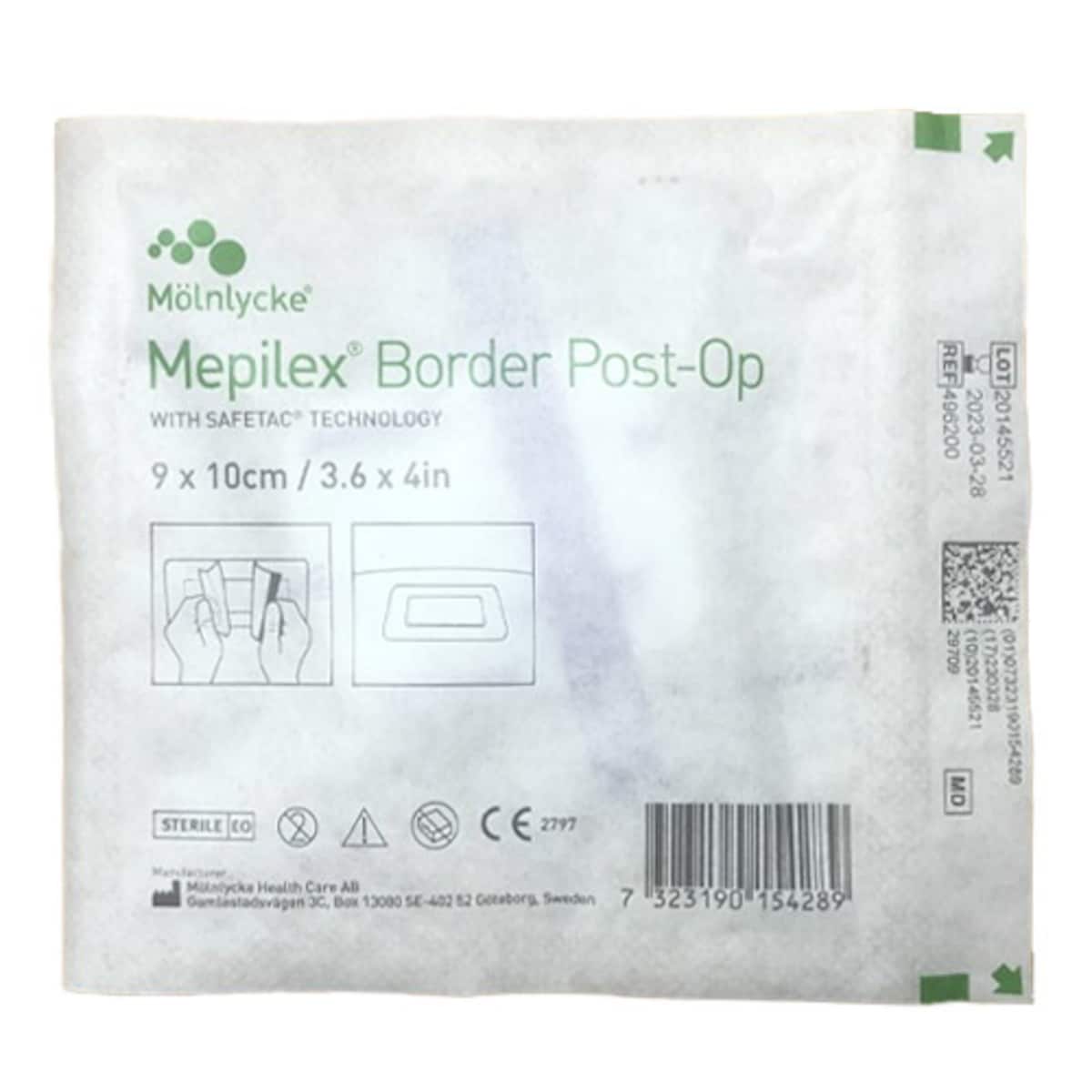 Mepilex Border Post-Op Wound Dressing 496200 9cm x 10cm Single