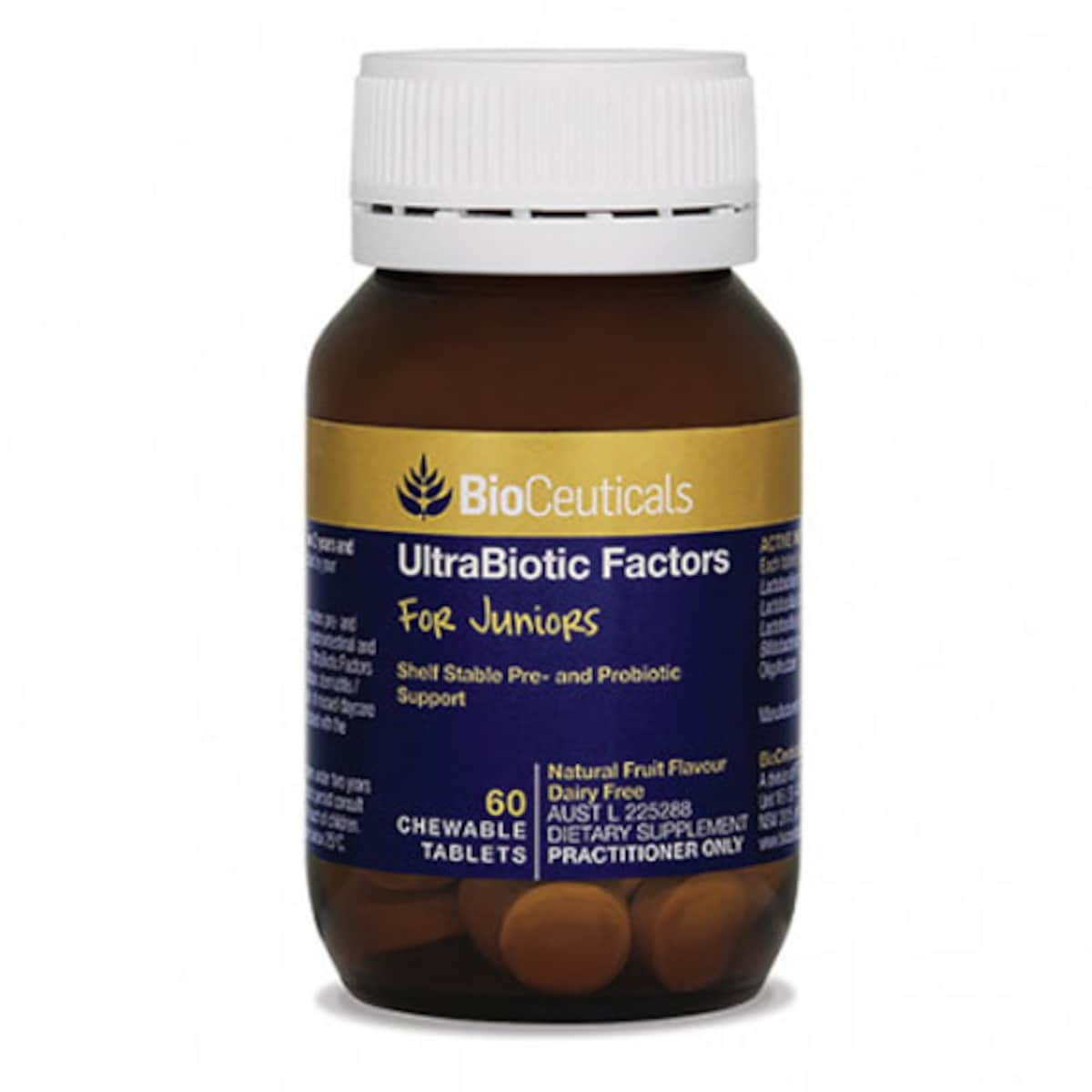 Biofactor Tablets BioCeuticals UltraBiotic Factors for Juniors 60 Chewable Tablets ...