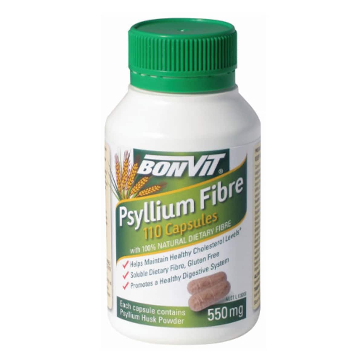 Bonvit Psyllium Fibre 550mg 110 Capsules