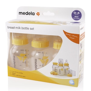 Medela Breastmilk Bottle 150ml with Wide Base Slow Flow Teat 3 Pack