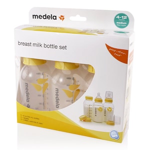 Medela Nipple Medium Flow Wide Base Baby Bottle Feeder 3 Pack NIP NEW 4-12  mnths