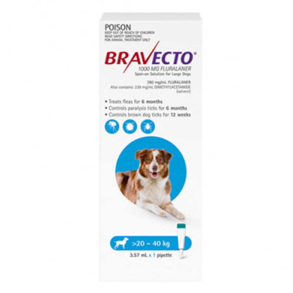 Bravecto Spot-On for Large Dog 20 - 40kg I Pack (Blue)