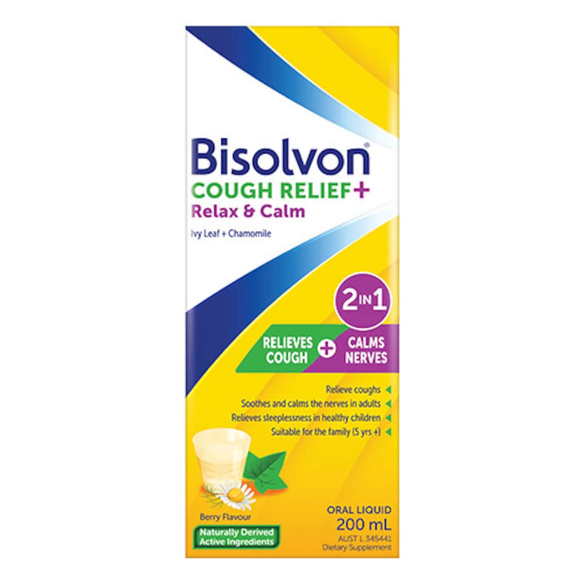 Bisolvon Cough Relief + Relax & Calm Berry 200ml