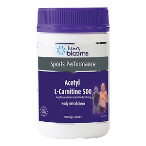 Henry Blooms Acetyl L-Carnitine 500 - 180 Vege Capsules