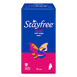 Stayfree Super Pads with Wings 12 Pack