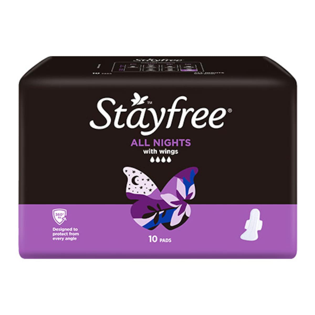 Stayfree All Nights with Wings 10 Pack