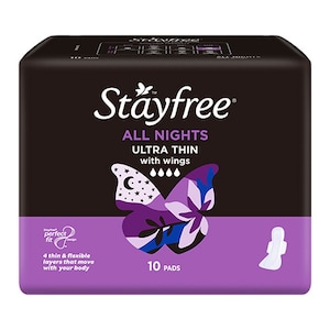 Stayfree Ultra Thin All Nights with Wings 10 Pack