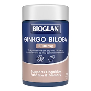 Bioglan Ginkgo Biloba 2000mg 100 Tablets