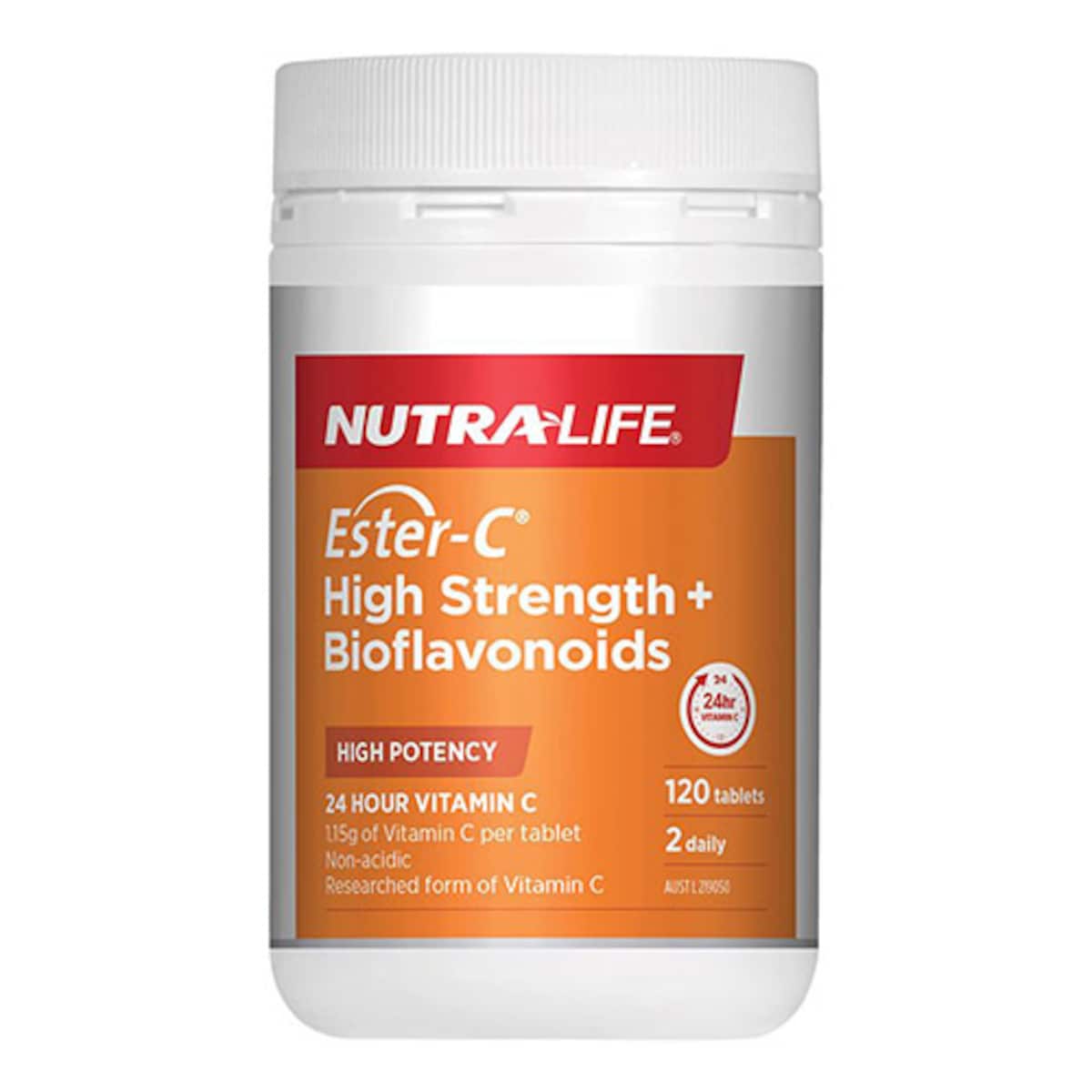 Nutra-Life Ester C High Strength + Bioflavonoids 120 Tablets Australia