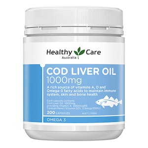 Healthy Care Cod Liver Oil 1000mg 200 Capsules