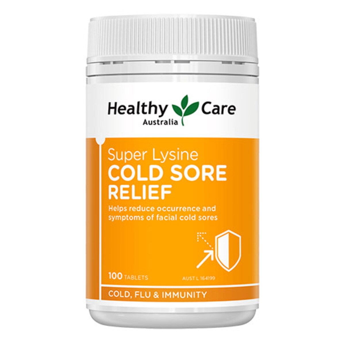 Healthy Care Super Lysine Cold Sore Relief 100 Tablets Australia