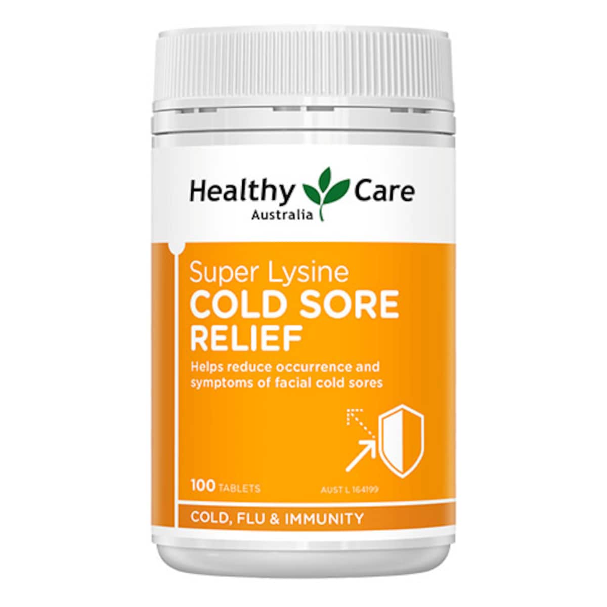 Healthy Care Super Lysine Cold Sore Relief 100 Tablets Australia