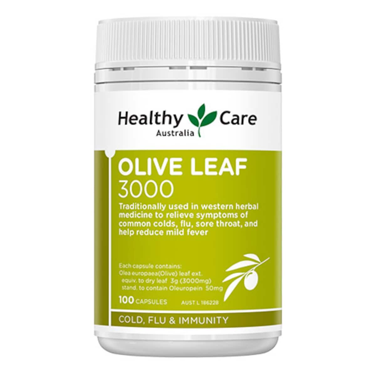 Healthy Care Olive Leaf Extract 3000mg 100 Capsules