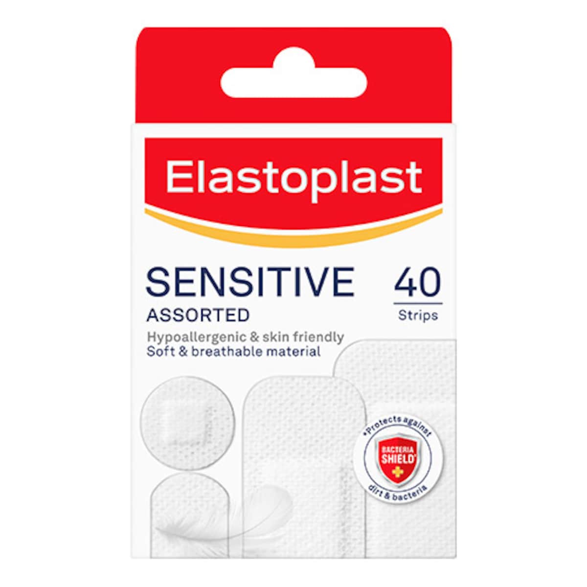 Elastoplast Sensitive Hypoallergenic Strips Assorted 40 Pack