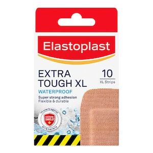 Elastoplast Extra Tough Waterproof Strips XL 10 Pack