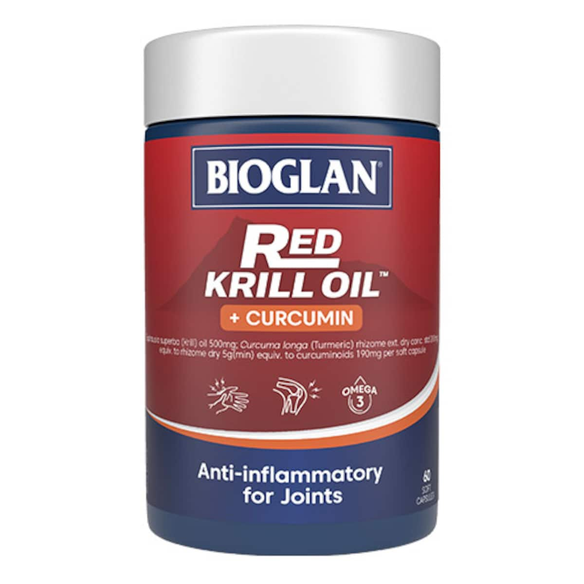 Bioglan Red Krill Oil + Curcumin 60 Capsules | Healthylife Australia