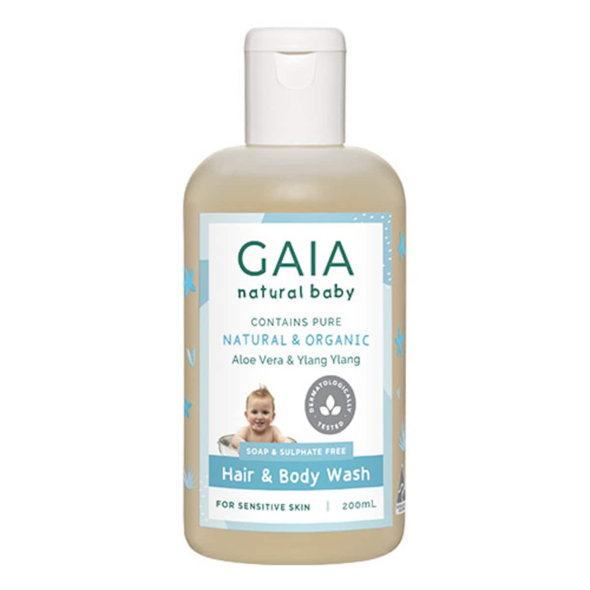 Gaia Natural Baby Hair & Body Wash 200ml
