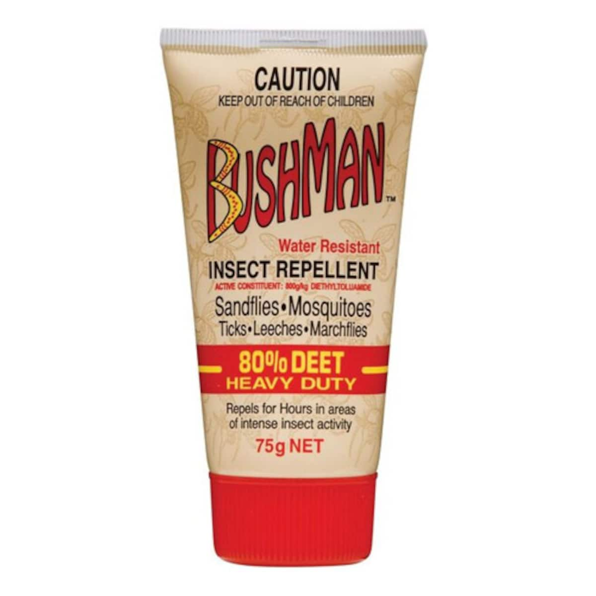 Bushman Ultra Heavy Duty 80% Deet Insect Repellent Gel 75g